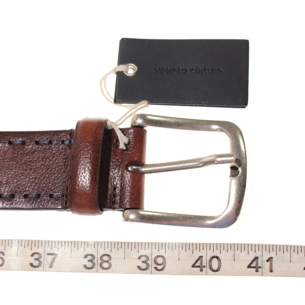 Veneta Cinture NWT Classic Belt Size 85 (US 32) in Brown Leather Made in Italy
